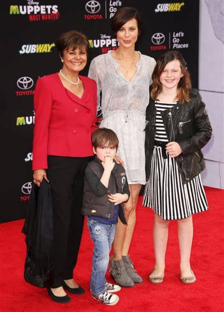 Catherine Bell with her daughter, Gemma Beason, and son, Ronan Beason.