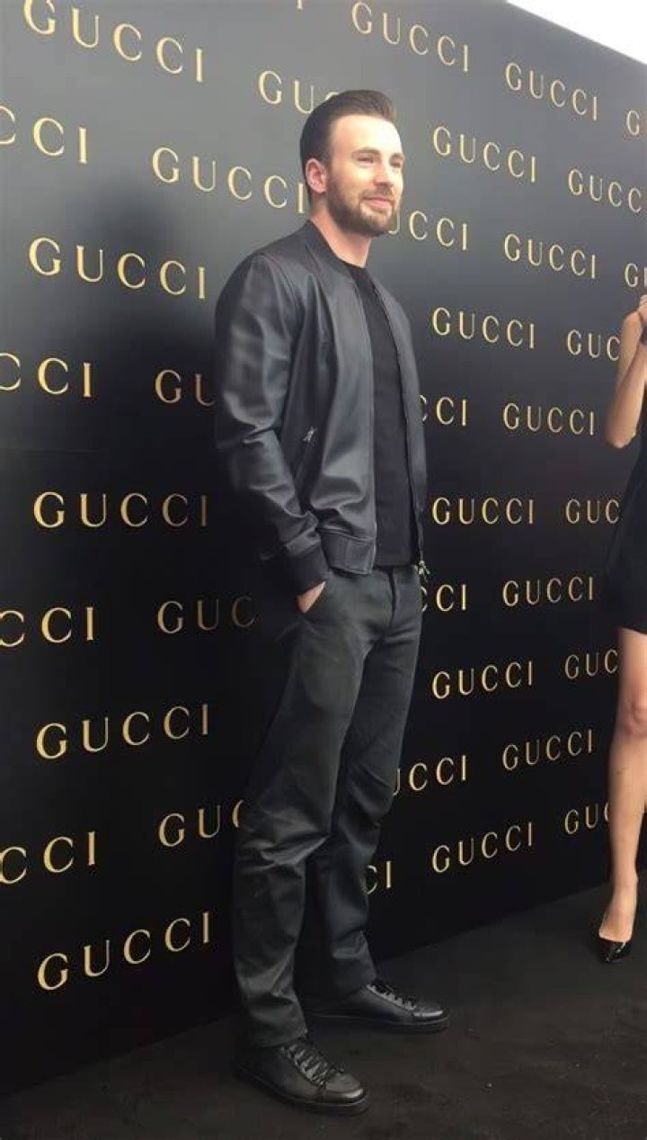 Chris Evans modeling for Gucci
