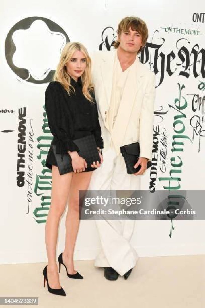 Emma Roberts & Jordan Barret posing for Canvas advertisment