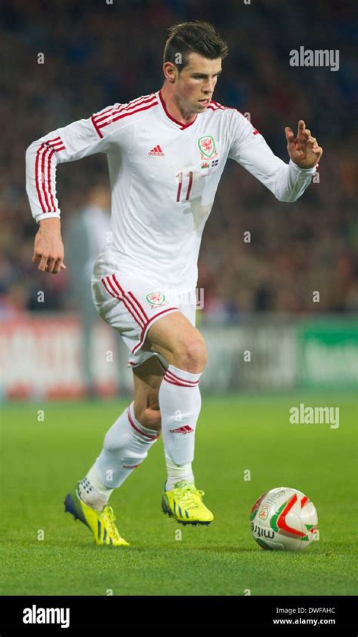 Gareth Bale playing for wales