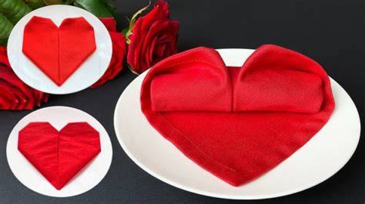 How do you make a heart shaped napkin?