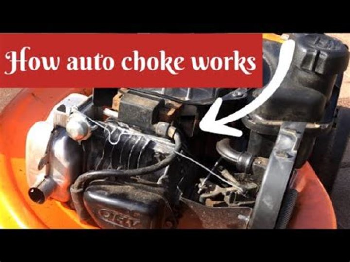 How does an automatic choke work on a lawn mower?