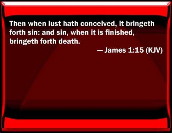 What does it mean that sin brings forth death (James 1:15)?
