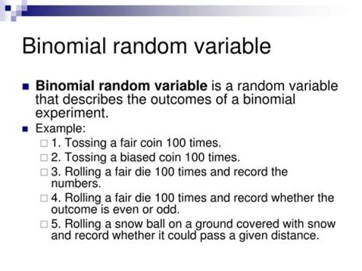 What does the random variable of a binomial experiment measure?