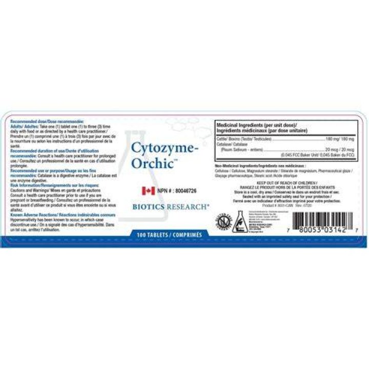 What is Cytozyme Orchic used for?