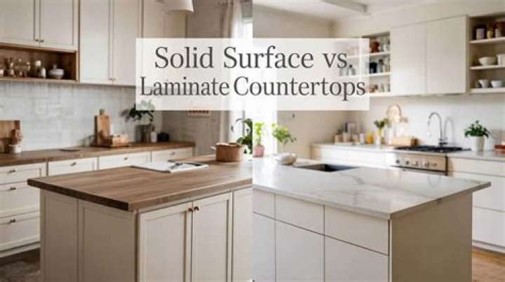What is the difference between laminate and solid surface countertops?