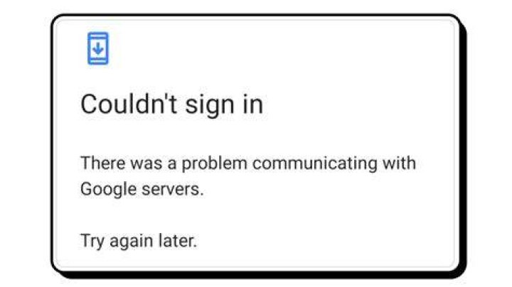 What to do if there was a problem communicating with Google servers?